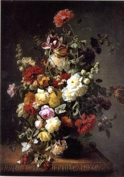 unknow artist Floral, beautiful classical still life of flowers.057